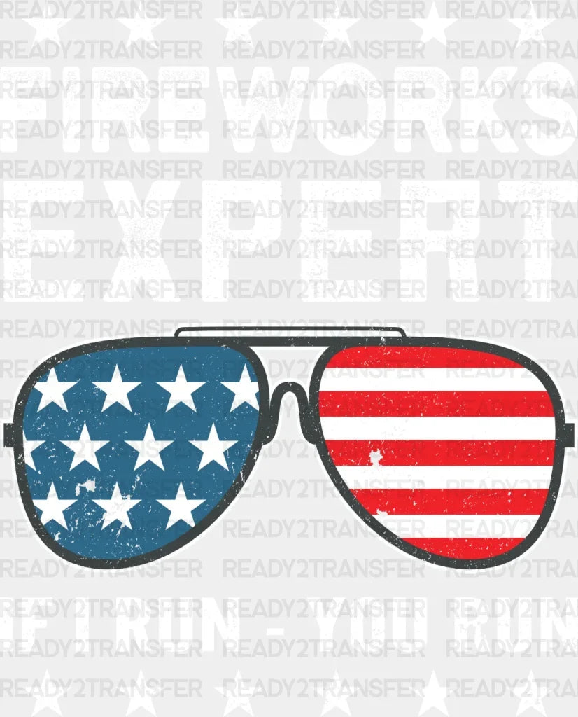 Fireworks Expert 4Th Of July Dtf Heat Transfer Independence Day Design Fourth