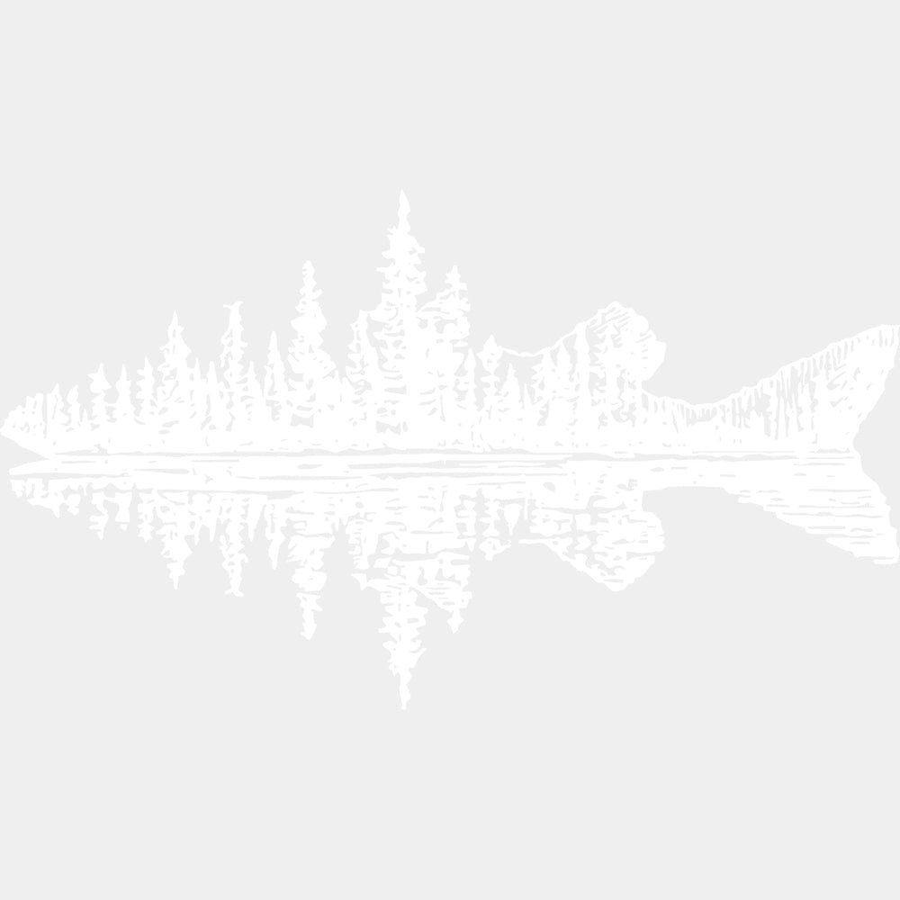 Fish Scenery - Fishing DTF Transfers - Adult Unisex - S & M (10’’) / Light Color Design (See Imaging)