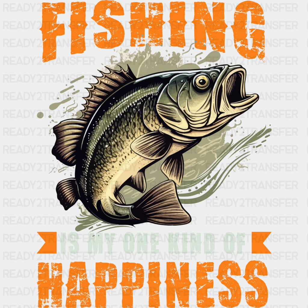 Fishing Is My One Kind Of Happiness - Fishing DTF Transfers ready2transfer