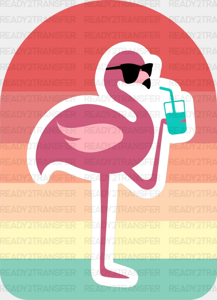 Flamingo Summer Dtf Transfer