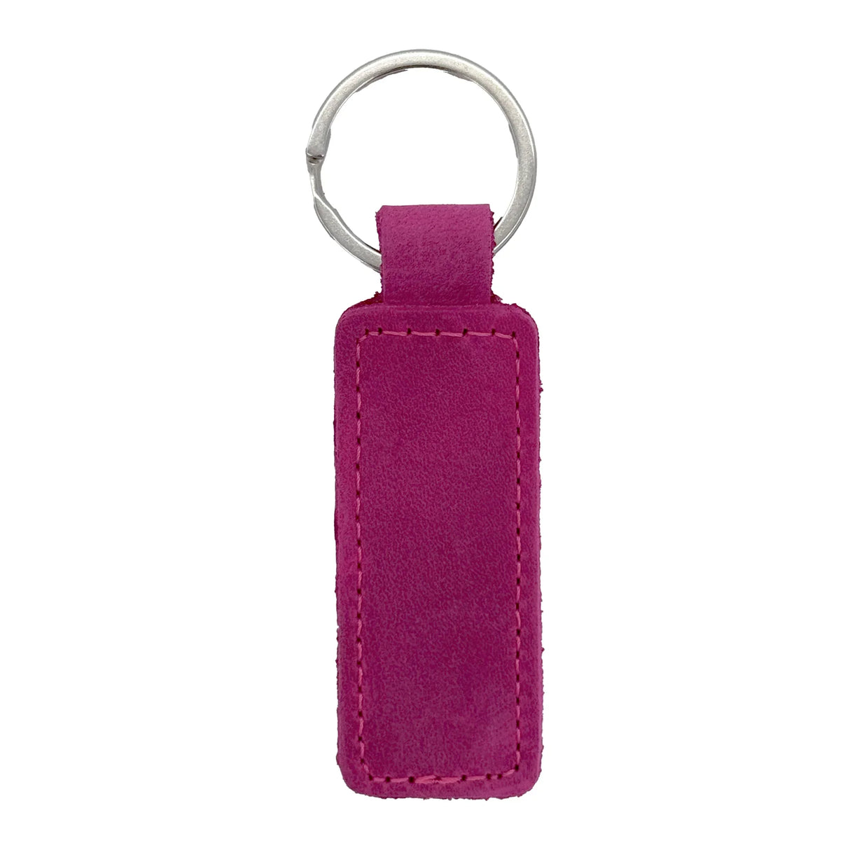 Custom Engraved Leather Keychain – Rectangle