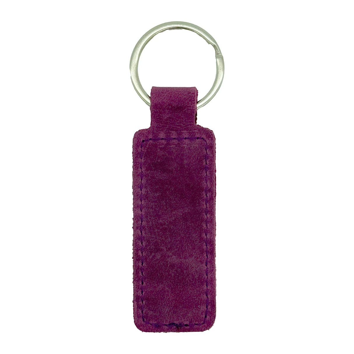 Custom Engraved Leather Keychain – Rectangle