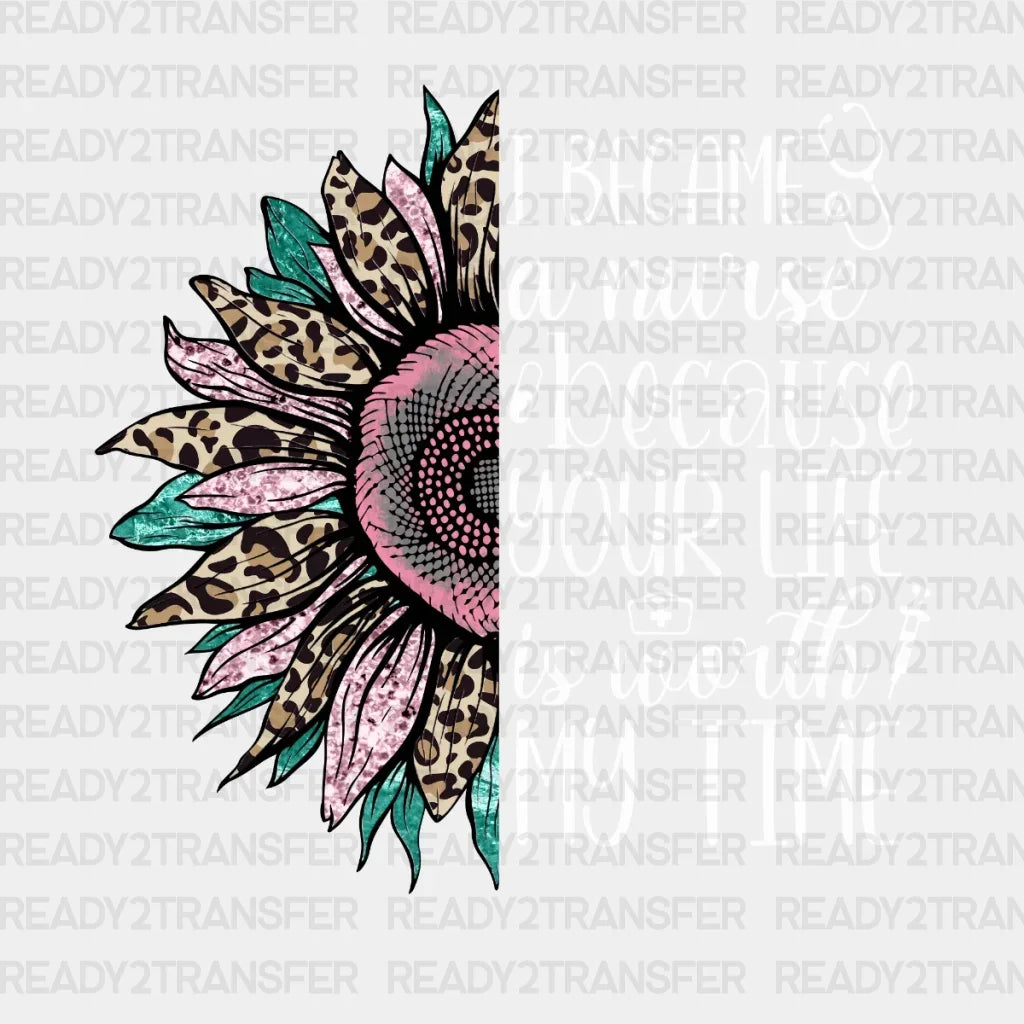 Floral I Became A Nurse Dtf Transfer