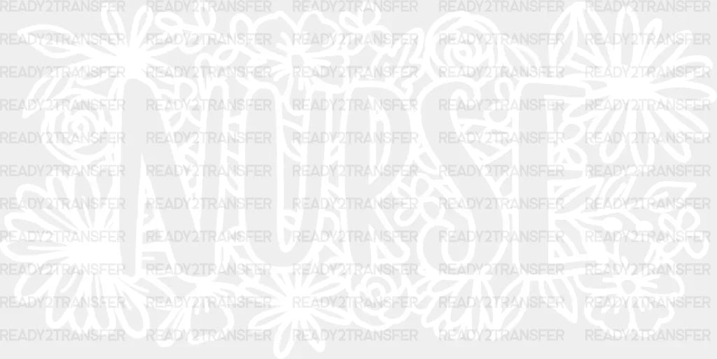 Floral Nurse DTF Heat Transfer, Nurse Design, Healthcare Workers DTF ready2transfer