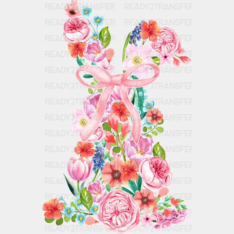 Flower Bunny - Spring DTF Transfer