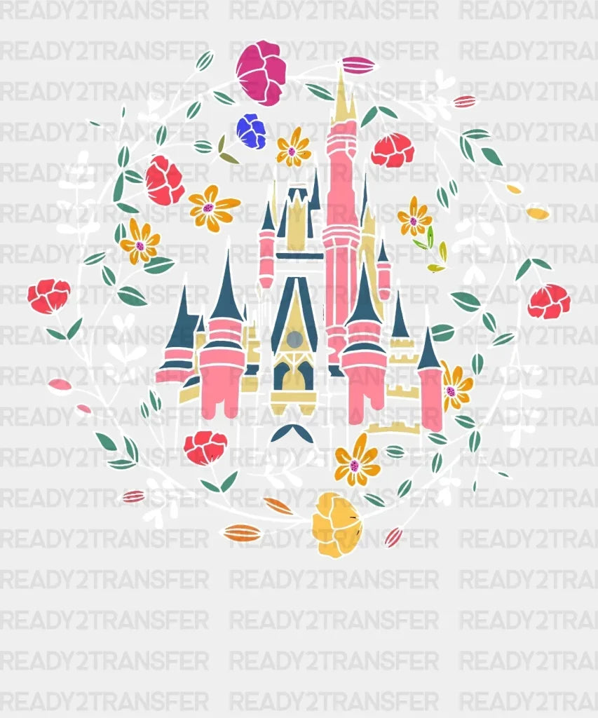 Flower Castle Dtf Transfer