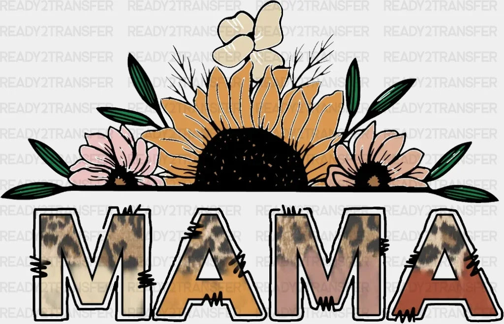 Flower With Leaves Mama Dtf Transfer