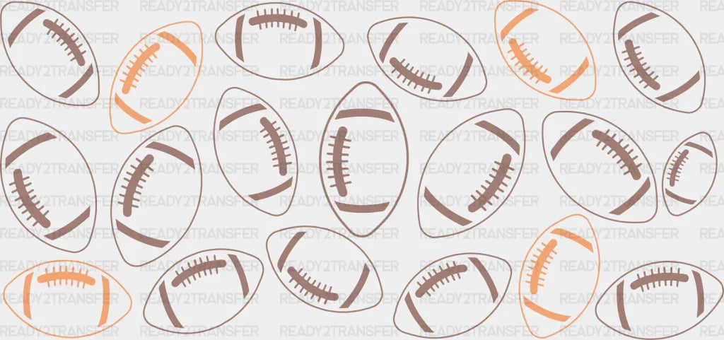 Football Design - Cup Wrap Uv Sticker Permanent Dtf Decal