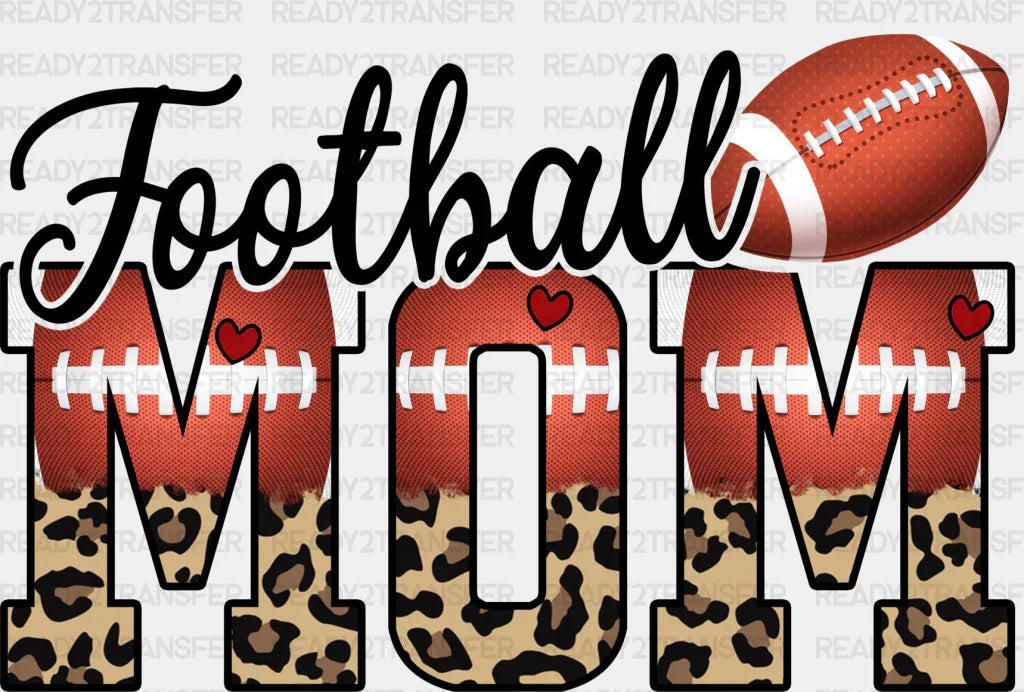 Football Mom Design - Dtf Heat Transfer Adult Unisex S & M (10’’) / Black