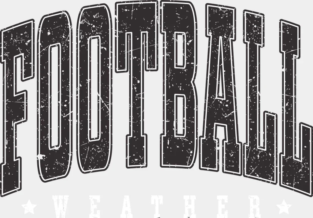 Football Weather Football DTF Transfer Adult Unisex S & M (10’’) / Light Color Design (See Imaging)