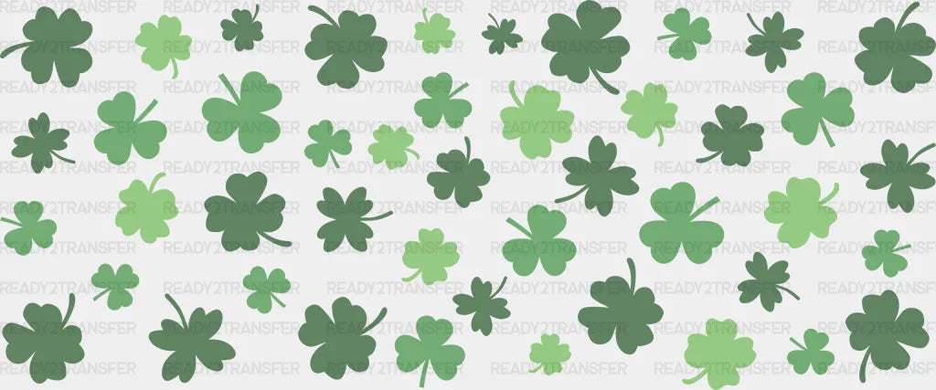 Four Leaf Clover - St Patrick Cup Wrap Uv Sticker Permanent Dtf Decal