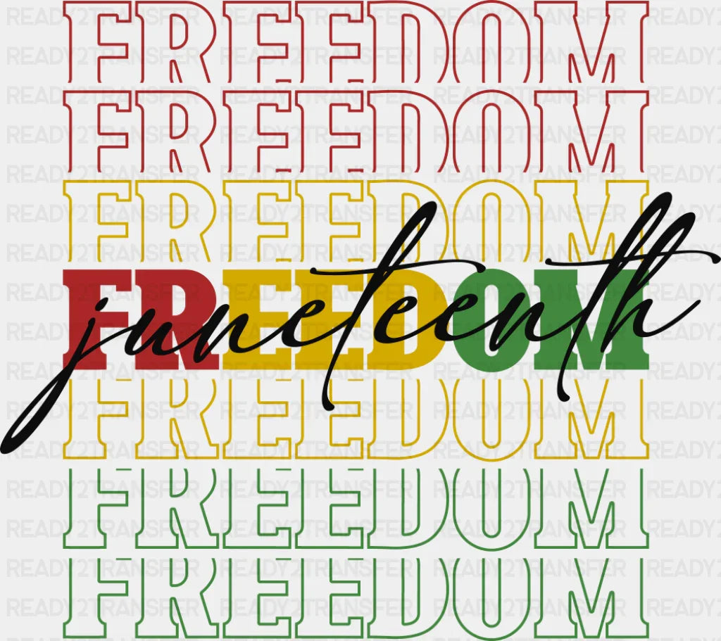 Freedom Juneetenth - Juneteenth DTF Transfer Adult Unisex - S & M (10’’) / Dark Color Design (See Imaging)