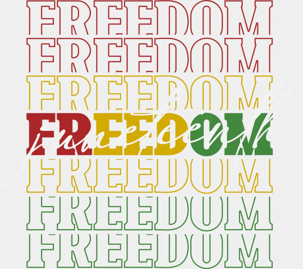Freedom Juneetenth - Juneteenth DTF Transfer Adult Unisex - S & M (10’’) / Light Color Design (See Imaging)