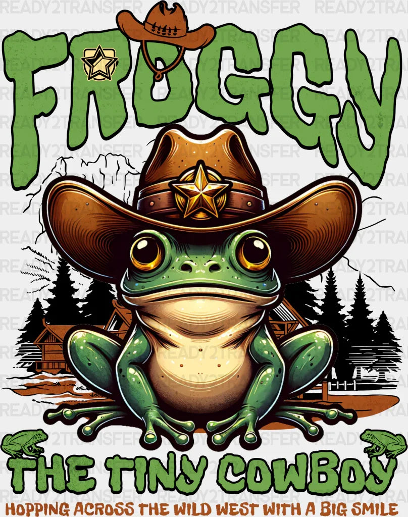 Froggy The Tiny Cowboy Design - Rodeo Dtf Transfers