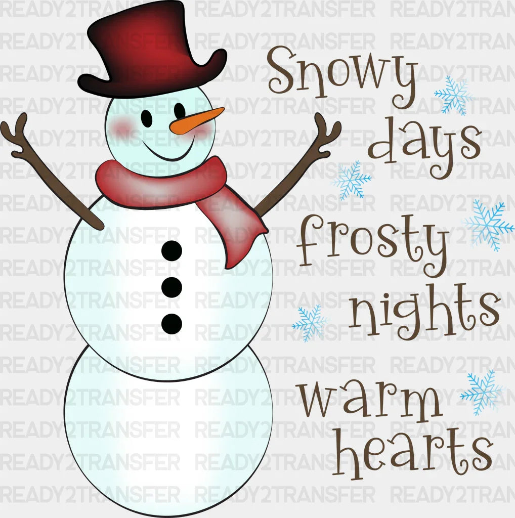 Frosty Nights Warm Hearts - Winter Iron On DTF Transfer ready2transfer