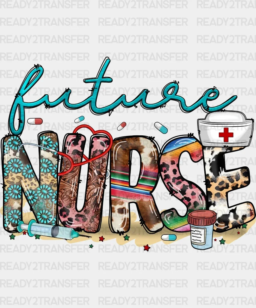 Future Nurse Colorful DTF Transfer ready2transfer