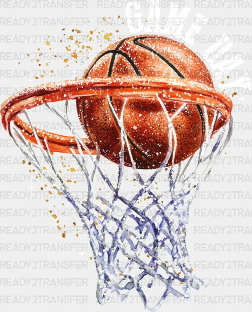 Game Day Basketball - Basketball DTF Transfer ready2transfer Light Color Design ( See Imaging )