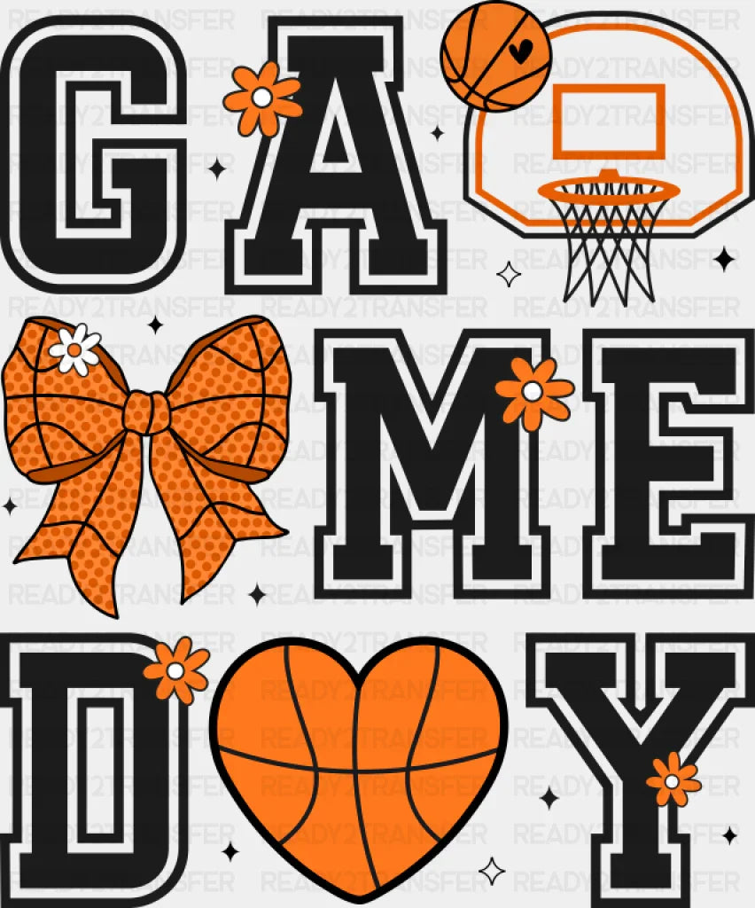 Game Day Heart - Game Day DTF Transfer Adult Unisex - S & M (10’’) / Dark Color Design (See Imaging)