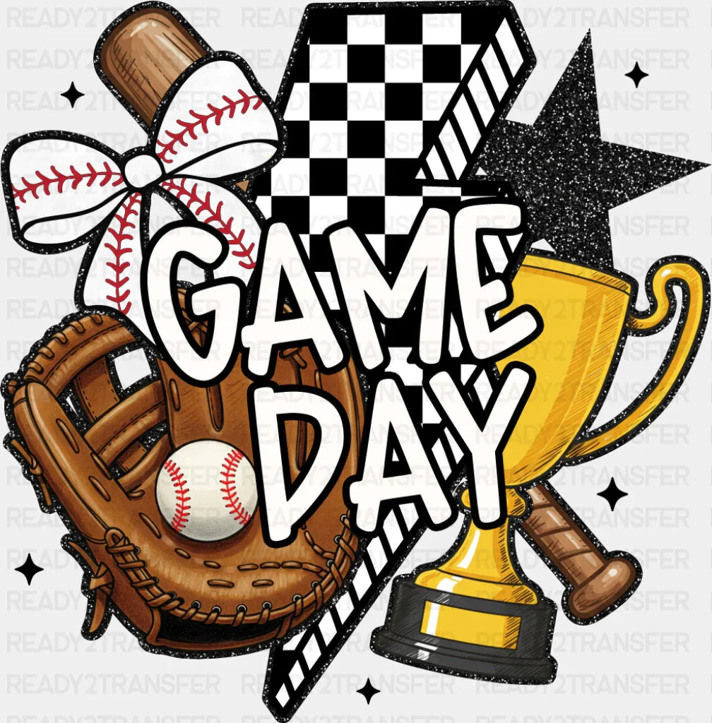 Game Day Trophy - Baseball DTF Transfer ready2transfer Dark Color Design (See Imaging)