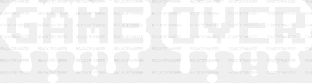 Game Over - Video Dtf Heat Transfer Adult Unisex S & M (10’’) / Light Color Design (See Imaging)