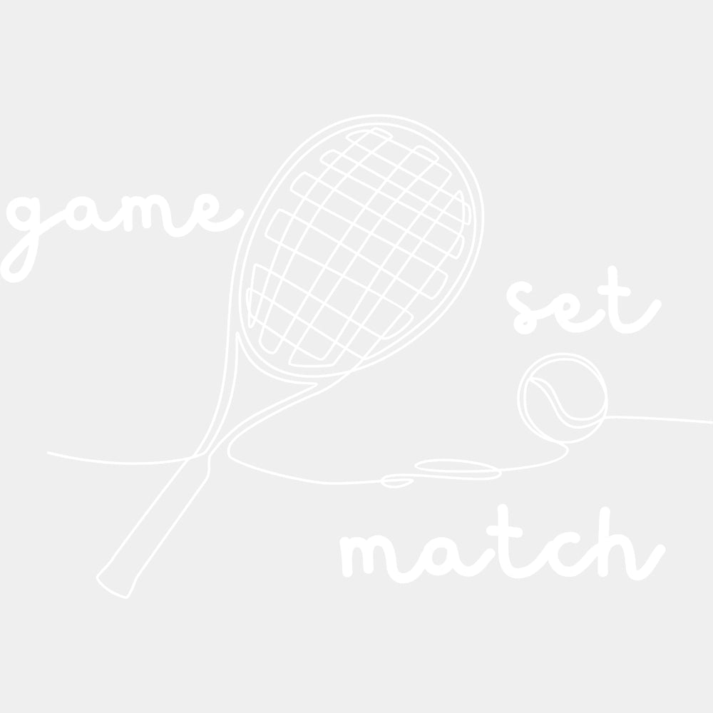 Game, Set, Match - Tennis DTF Transfers ready2transfer Light Color Design (See Imaging)
