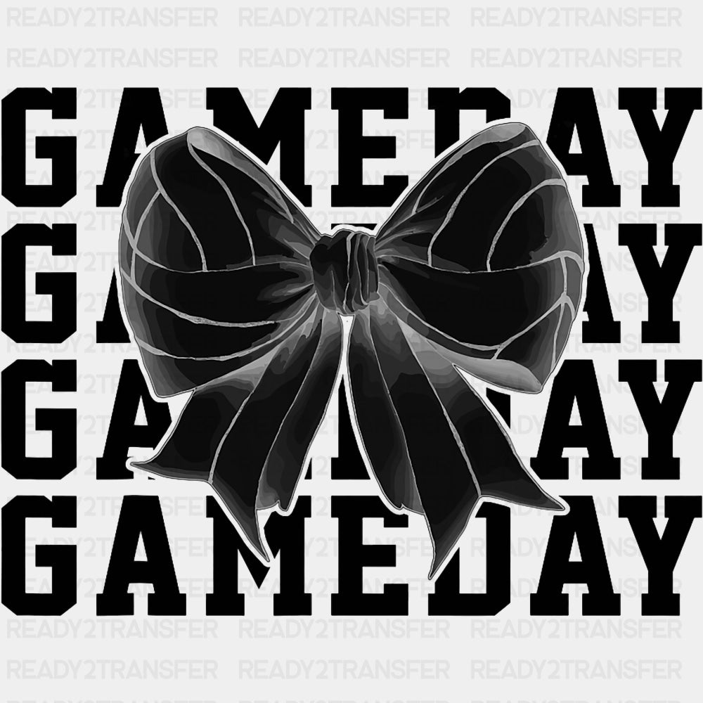 Gameday, B&W Ribbon - Volleyball DTF Transfers ready2transfer Dark Color Design (See Imaging)
