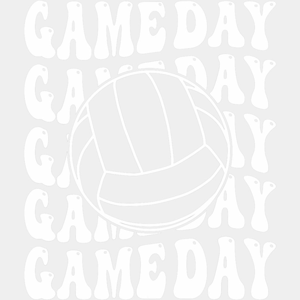 Gameday B&W - Volleyball DTF Transfers ready2transfer Light Color Design (See Imaging)