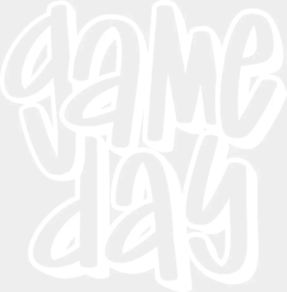 Gameday Graffiti Style Design - Dtf Heat Transfer Adult Unisex S & M (10’’) / White