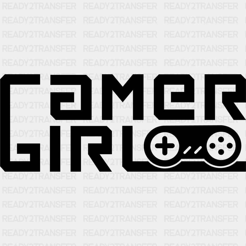Gamer Girl Gamepad Design - Video Game DTF Heat Transfer ready2transfer