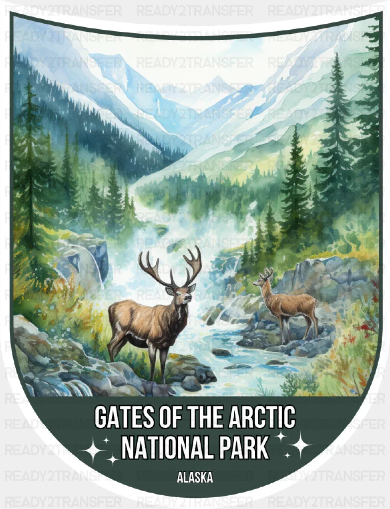 Gates Of The Arctic National Park Alaska - National Parks DTF Transfer ready2transfer