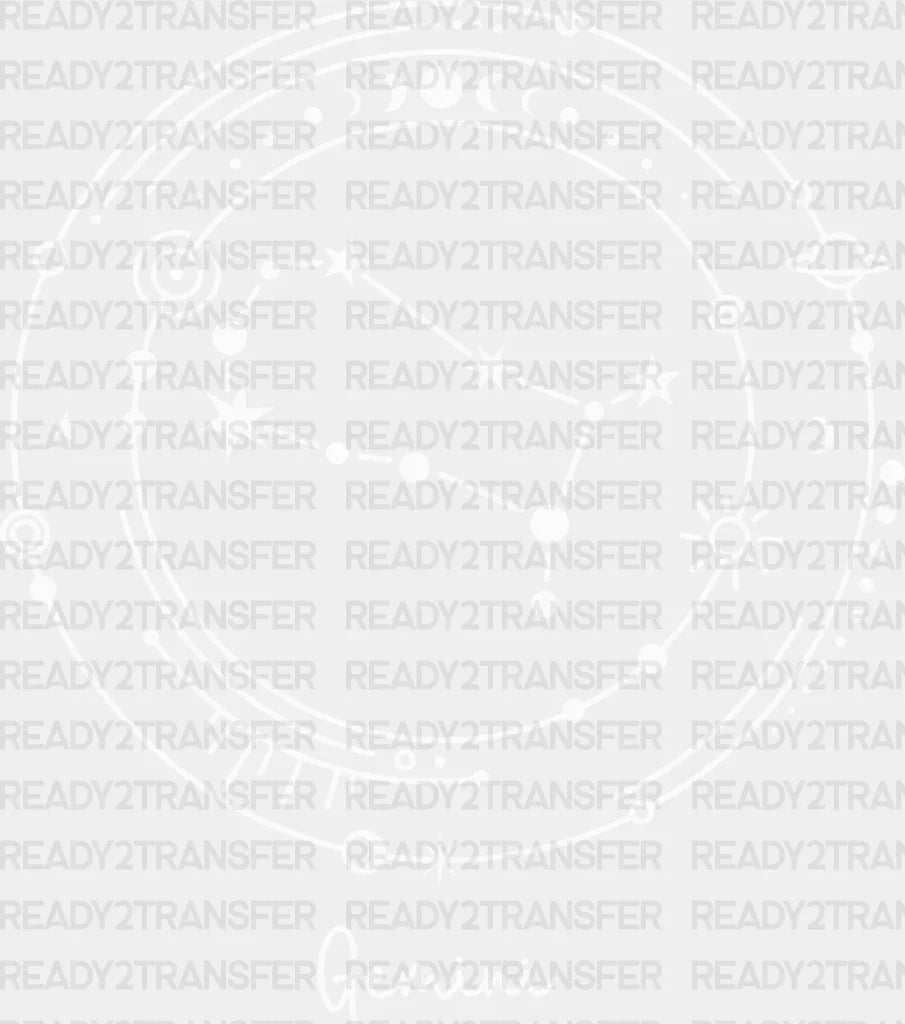 Gemini Constellation Design - Zodiac Dtf Transfer Adult Unisex S & M (10’’) / Light Color (See