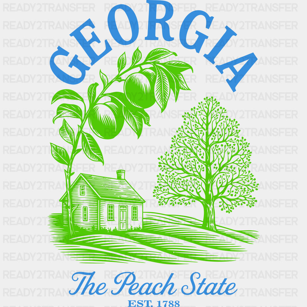 Georgia The Peach State - States & Cities DTF Transfer ready2transfer