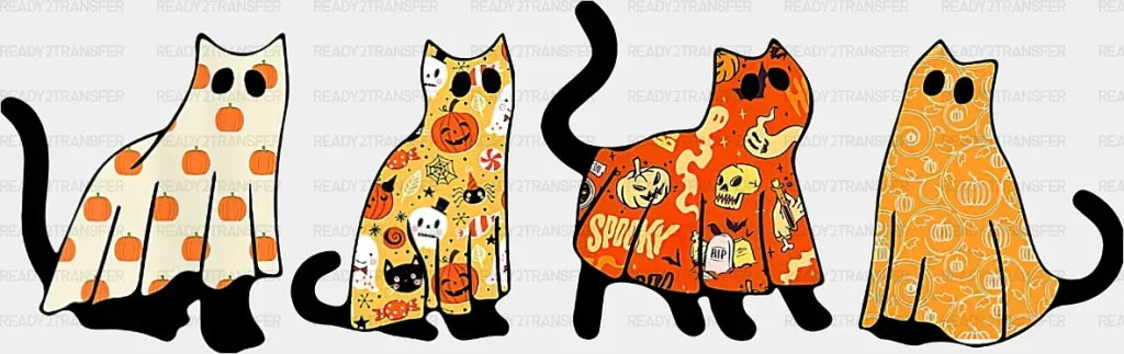 Ghost Cat Dtf Transfer