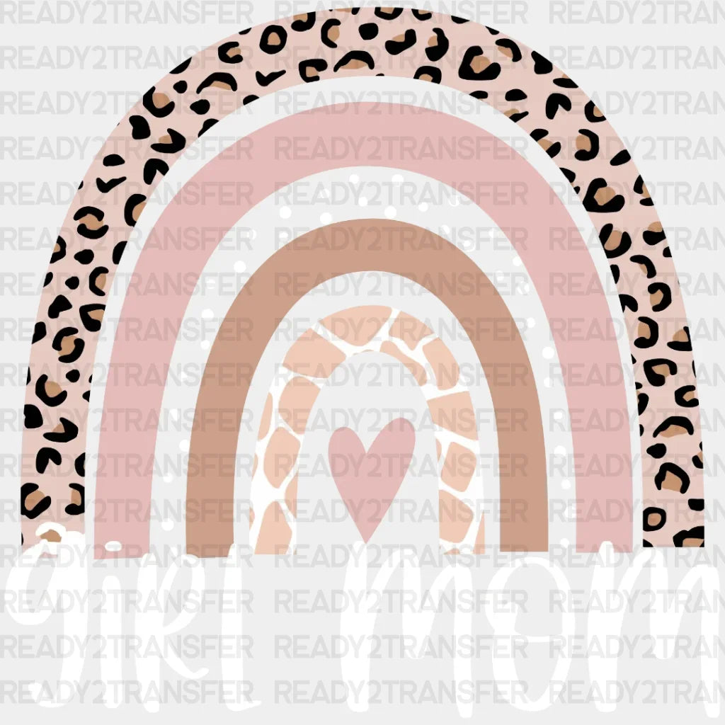 Girl Mom Leopard Rainbow Mother’s Day Dtf Heat Transfer Mama Design