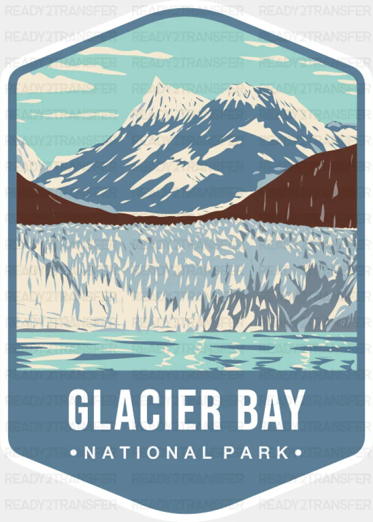 Glacier Bay National Park Colorful Design - National Parks DTF Transfer ready2transfer