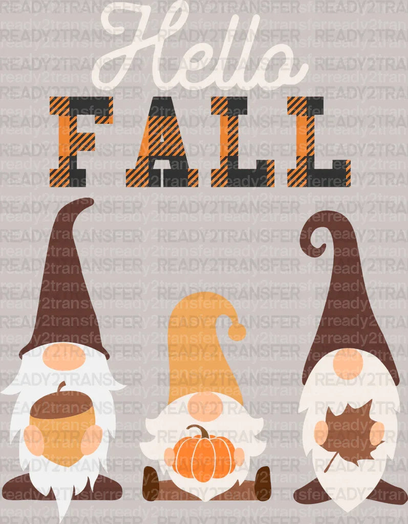 Gnomes Hello FALL DTF Transfer - ready2transfer