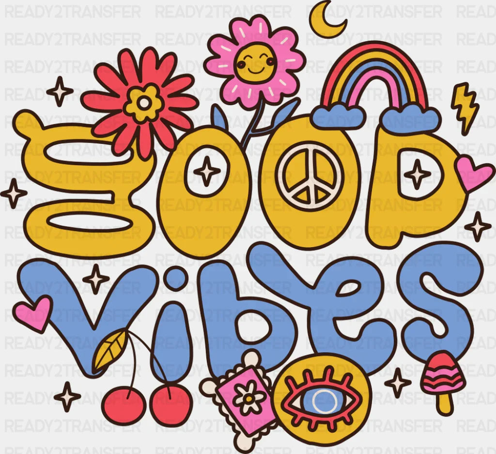 Good Vibes Summer Design - Good Vibes DTF Transfer