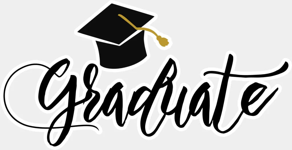 Graduate - Graduation DTF Transfer Adult Unisex - S & M (10’’) / Light Color Design (See Imaging)