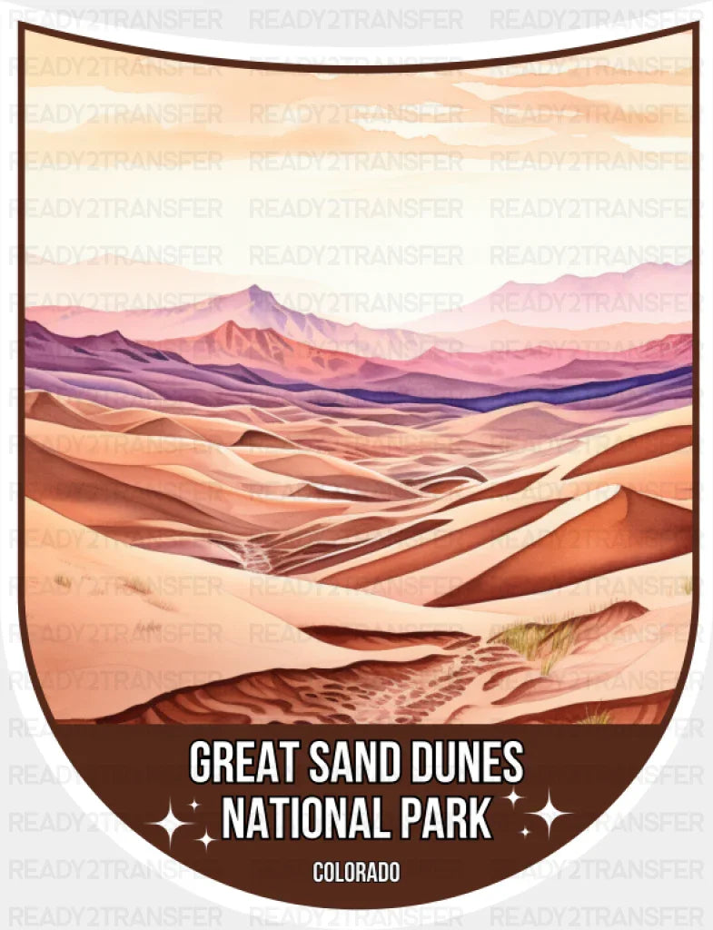 Great Sand Dunes National Park Colorado - National Parks DTF Transfer ready2transfer
