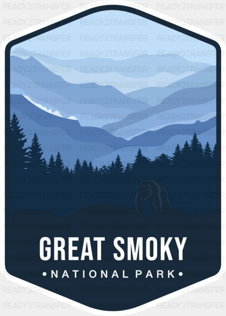 Great Smoky National Park Colorful Design - National Parks DTF Transfer ready2transfer