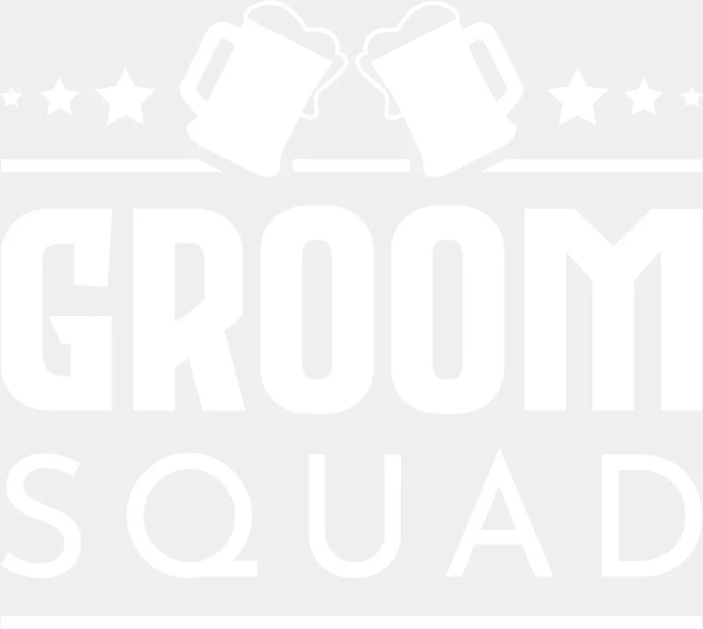 Groom Squad Beer B&W - Bachelor Dtf Transfer Adult Unisex S & M (10’’) / Light Color Design