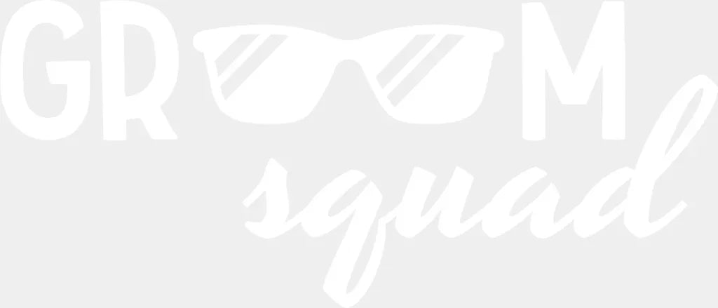 Groom Squad Sunglasses B&W Design - Bachelor Dtf Transfer Adult Unisex S & M (10’’) / Light