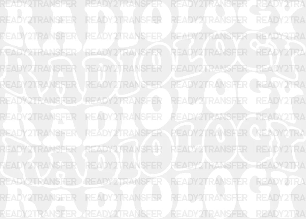 Groovy Radiology Design - Dtf Transfers Adult Unisex S & M (10’’) / White