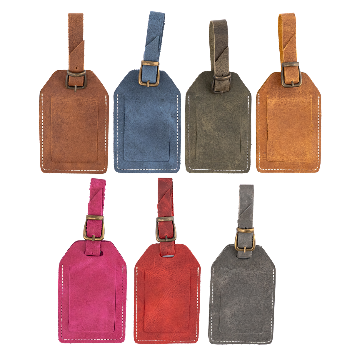 Custom Engraved Leather Luggage Tag Transfer Kingdom
