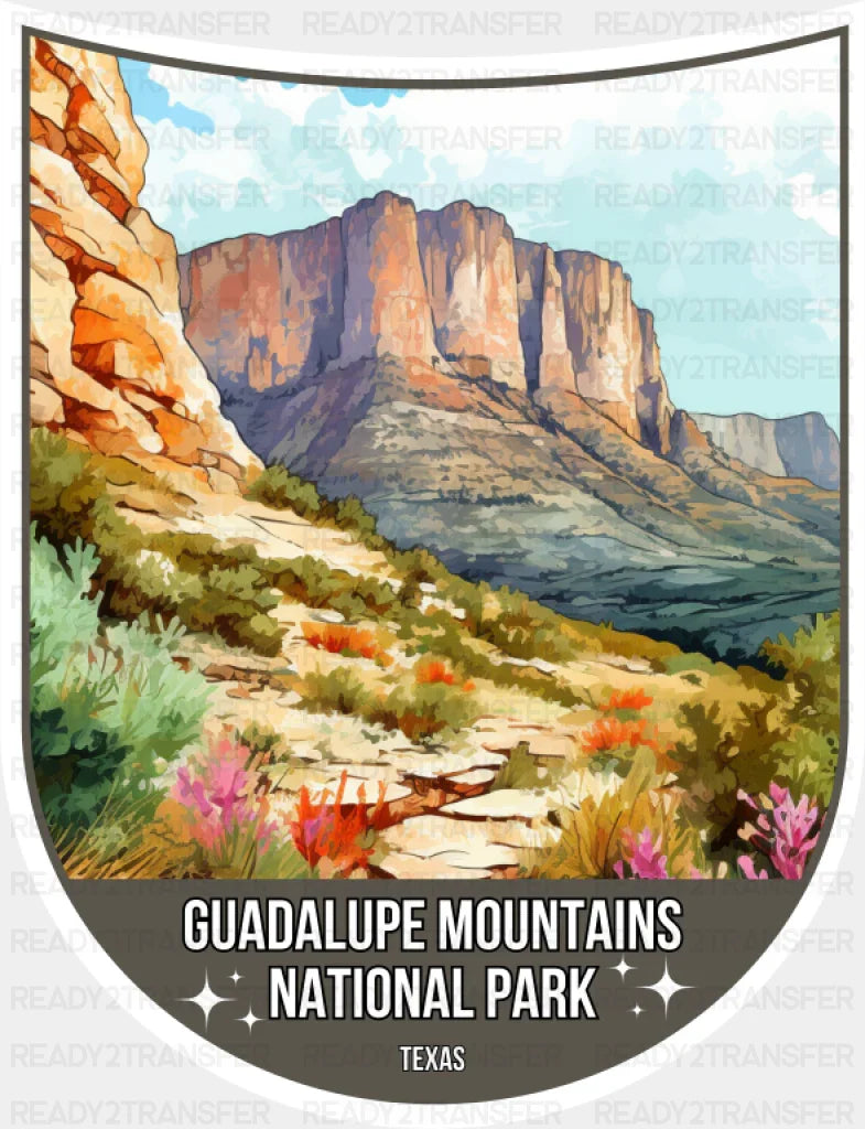 Guadalupe Mountains National Park Texas - National Parks DTF Transfer ready2transfer