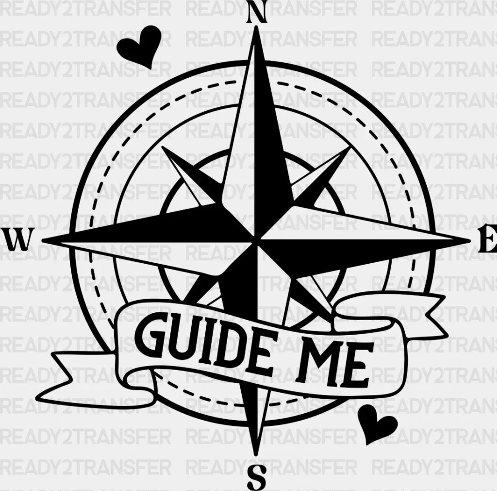 Guide Me - Boyfriend-Girlfriend Dtf Heat Transfer Adult Unisex S & M (10’’) / Dark Color Design