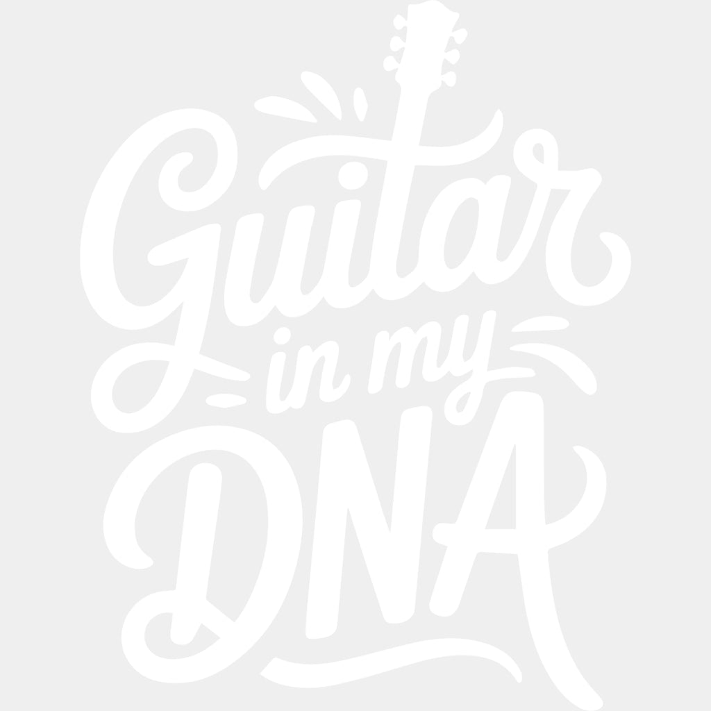 Guitar In My DNA - Music DTF Transfers ready2transfer Light Color Design (See Imaging)
