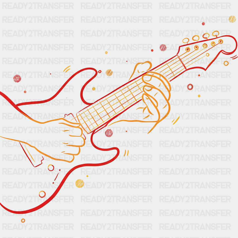 Guitar Playing - Music DTF Transfers ready2transfer