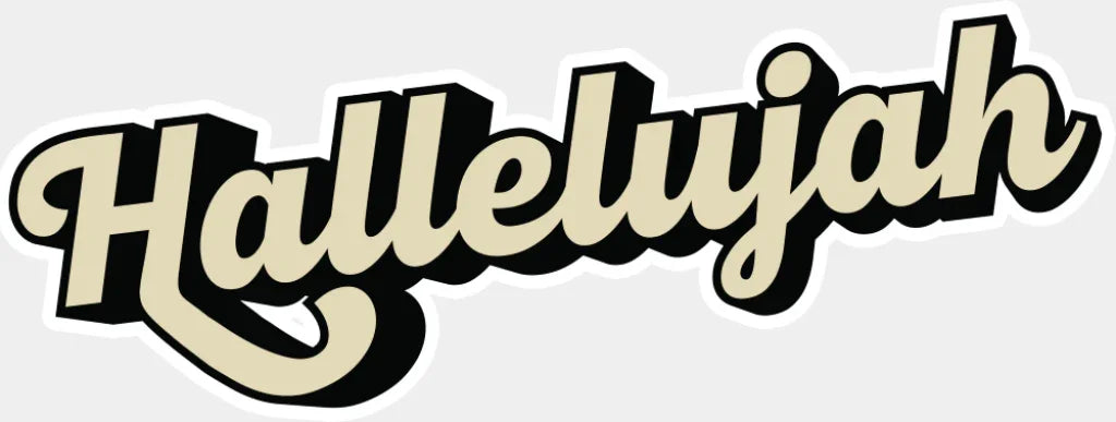 Hallelujah - Christianity DTF Transfer Adult Unisex - S & M (10’’) / Light Color Design (See Imaging)