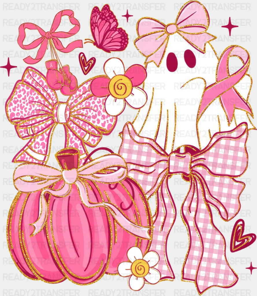 Halloween Breast Cancer Awareness DTF Transfer